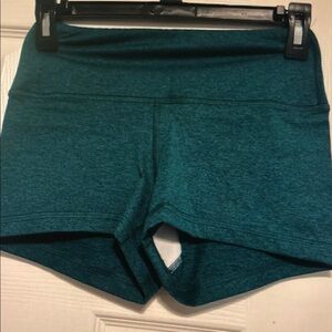 High-Waist Teal Women’s Active Shorts